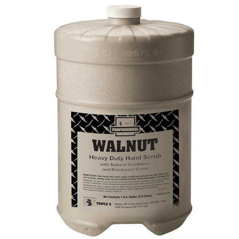 SSS Walnut Heavy Duty Hand Scrub Flat Top, 4/1 Gal.