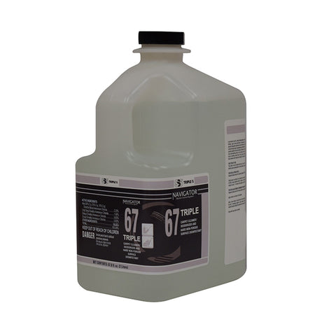 SSS Navigator #67 Triple Carpet Cleaner/Deodorizer and Hard Non-Porous Surface Disinfectant, 2/2Ltr