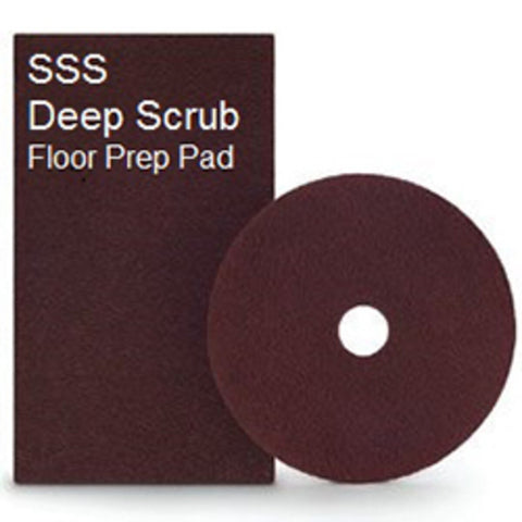 SSS 20" Deep Scrub Floor Prep Pad, 10/Cs.