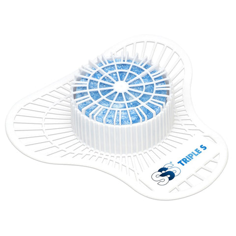 SSS Urinal Screen w/ Non-Para Block, Cinnamon, 3.5 Oz., 2000 Flushes, 12/Cs.