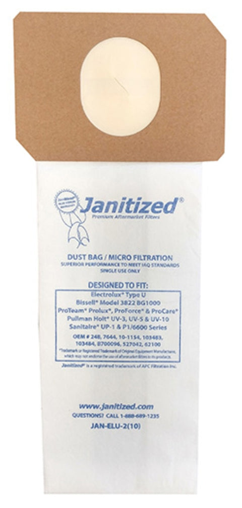 JAN-ELU-2(10) Micro-Filter Bag, 10/10 Cs.
